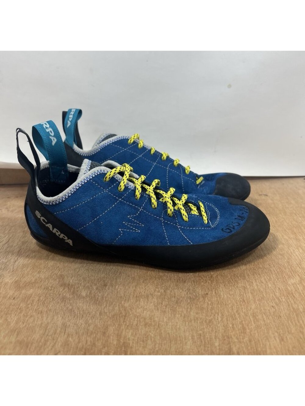 Scarpa Helix Climbing Shoes Men Size US 8/ EU 41 Gym Blue Lace Up